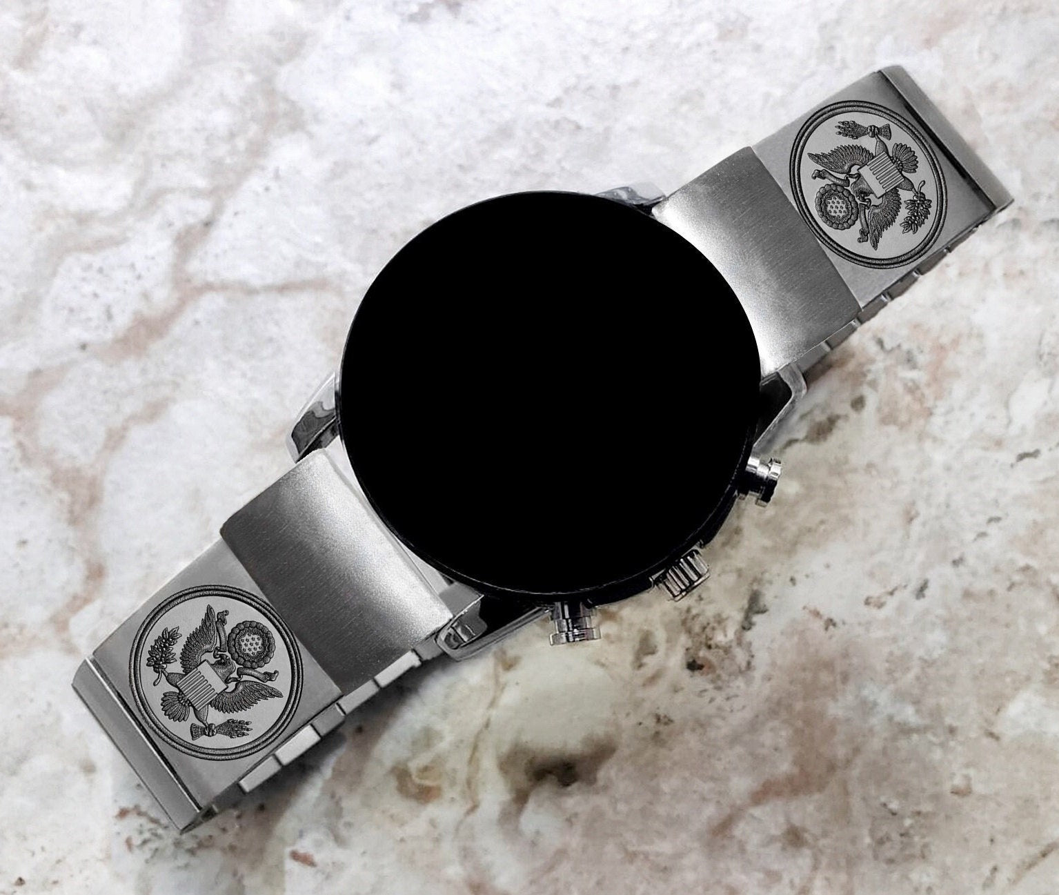 Engraved Watch Band for Garmin epix Pro 51mm Foretrex 601 701 Quatix 3 6X 7X D2 Tactix 7 Pro Instinct 2X Solar Stainless Steel Strap AS1 A26